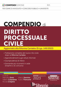 COMPENDIO DI DIRITTO PROCESSUALE CIVILE - SINISI M. (CUR.); COLANDREA V. (CUR.); CRISPINO N. (CUR.); SANNINO M. (CUR.); TR