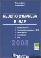 REDDITO D'IMPRESA E IRAP 2008 - SPOTO ANTONINO; ALIBERTI ANDREA