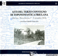 ATTI DEL TERZO CONVEGNO DI TOPONOMASTICA FRIULANA - CAFFARELLI E. (CUR.); FINCO F. (CUR.)