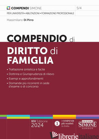 COMPENDIO DI DIRITTO DI FAMIGLIA - DI PIRRO M. (CUR.)