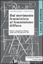 DAL MOVIMENTO FEMMINISTA AL FEMMINISMO DIFFUSO. STORIE E PERCORSI A MILANO DAGLI -CALABRO' A. RITA; GRASSO LAURA