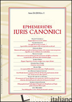 EPHEMERIDES IURIS CANONICI (2016). VOL. 1 -AA. VV.