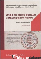 STORIA DEL DIRITTO ROMANO E LINEE DI DIRITTO PRIVATO - SCHIAVONE A. (CUR.)