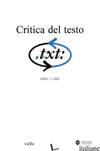 CRITICA DEL TESTO (2021). VOL. 24 - 