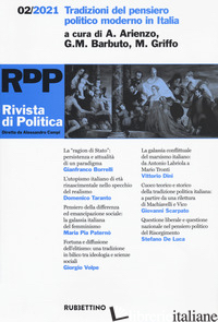 RIVISTA DI POLITICA (2021). VOL. 2: TRADIZIONI DEL PENSIERO POLITICO MODERNO IN  - ARIENZO A. (CUR.); BARBUTO G. M. (CUR.); GRIFFO M. (CUR.)