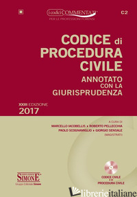 CODICE DI PROCEDURA CIVILE. ANNOTATO CON LA GIURISPRUDENZA. CON APPENDICE DI AGG -IACOBELLIS M. (CUR.); PELLECCHIA R. (CUR.); SCOGNAMIGLIO P. (CUR.); SENSALE G. (