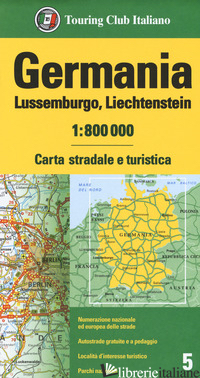 GERMANIA, LUSSEMBURGO, LIECHTENSTEIN 1:800.000. CARTA STRADALE E TURISTICA - AA VV