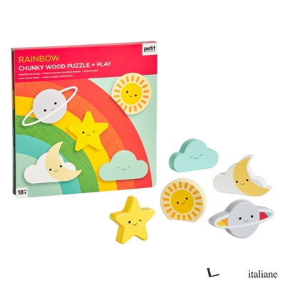 Rainbow Chunky Wood Puzzle + Play