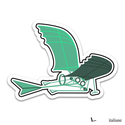 Sticker - Flying Machine - Da Vinci