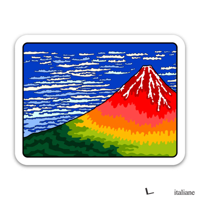 Sticker - Hokusai - Red Fuji