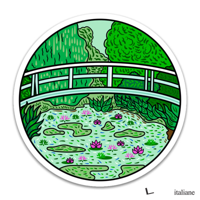 Sticker - Claude Monet - Japanese Bridge