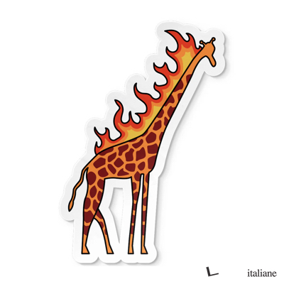 Sticker - Burning Giraffe - Dali
