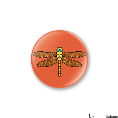 Button - Orange Dragonfly - Tiffany