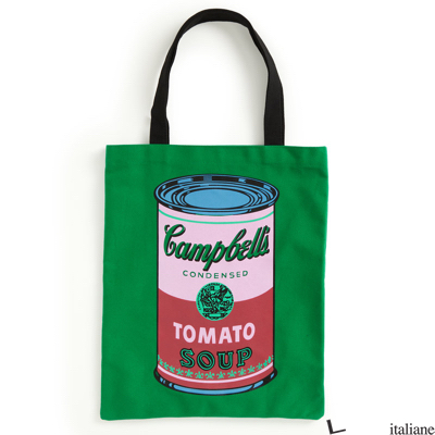 Warhol Soup Can Canvas Tote Bag - Green