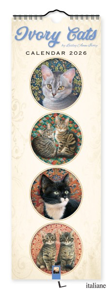 Ivory Cats Slim Calendar 2026