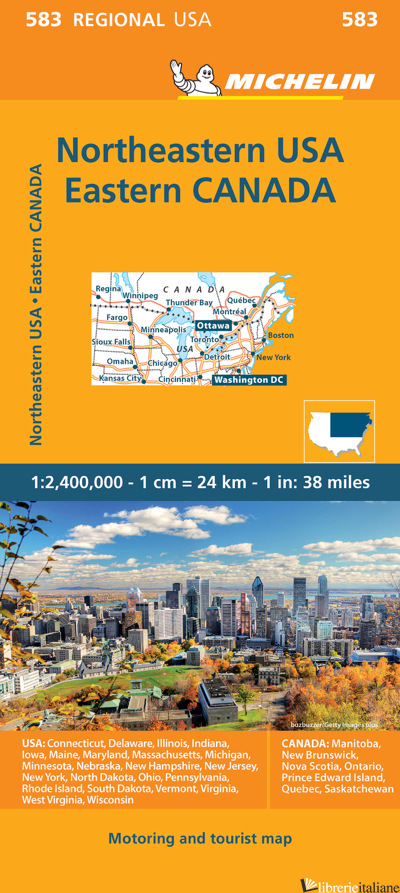 Northeastern USA, Eastern Canada - Michelin Regional Map 583