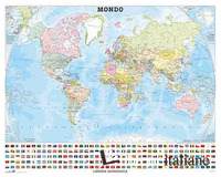 PLANISFERO POLITICO CON BANDIERE