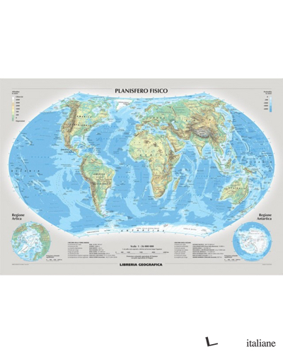 PLANISFERO FISICO E POLITICO (CARTA MURALE)