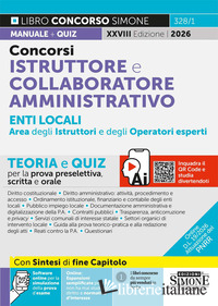 CONCORSI ISTRUTTORE E COLLABORATORE PROFESSIONALE ENTI LOCALI AREA AMMINISTRATIV