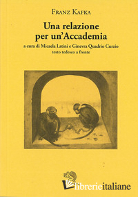 RELAZIONE PER UN'ACCADEMIA. TESTO TEDESCO A FRONTE (UNA)
