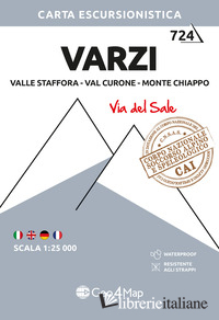 VARZI. VALLE STAFFORA, VAL CURONE, MONTE CHIAPPO. CARTA ESCURSIONISTICA 1:25.000