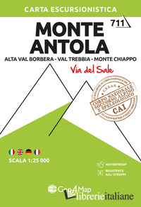 MONTE ANTOLA. ALTA VAL BORBERA, VAL TREBBIA, MONTE CHIAPPO. CARTA ESCURSIONISTIC