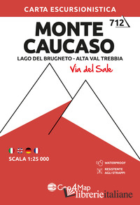 MONTE CAUCASO. LAGO DEL BRUGNETO, ALTA VAL TREBBIA. CARTA ESCURSIONISTICA 1:25.0