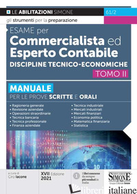 ESAME PER COMMERCIALISTA ED ESPERTO CONTABILE. MANUALE PER LE PROVE SCRITTE E OR