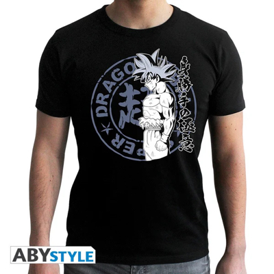 "DRAGON BALL SUPER - TSHIRT ""GOKU UI"" MAN SS BLACK - NEW FIT" LARGE di 