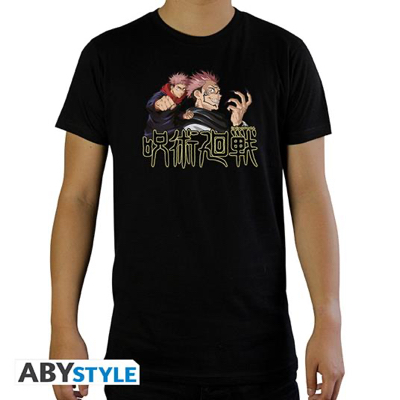 "JUJUTSU KAISEN - TSHIRT ""ITADORI & SUKUNA"" MAN SS BLACK - BASIC 150" XL di 