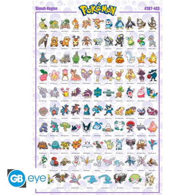 POKEMON MAXI POSTER SINNOH POKEDEX di 