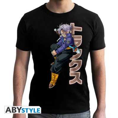 "DRAGON BALL - TSHIRT ""DBZ/ TRUNKS"" MAN SS BLACK - NEW FIT*" EXTRALARGE di 