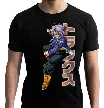 "DRAGON BALL - TSHIRT ""DBZ/ TRUNKS"" MAN SS BLACK - NEW FIT*" EXTRALARGE di 