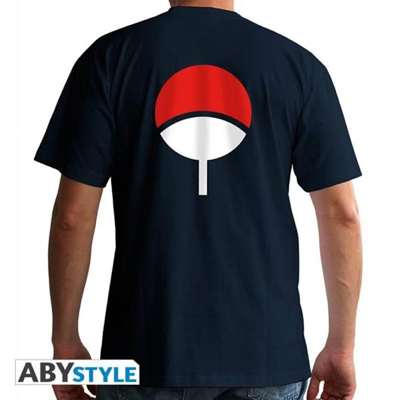 "NARUTO SHIPPUDEN - TSHIRT ""UCHIHA"" MAN SS NAVY - BASIC" EXTRALARGE di 