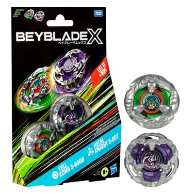 BEYBLADE X - YELL KONG 3-60GB AND HELM KNIGHT 5-80T TOP DUAL PACK SET di 