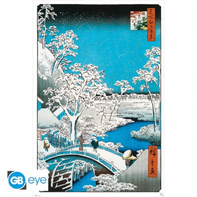 POSTER - HIROSHIGE - THE DRUM BRIDGE di 