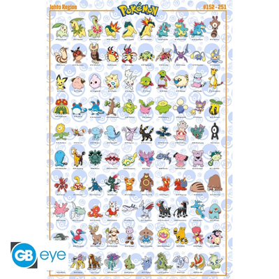 POKEMON MAXI POSTER - JOHTO POKEDEX di 
