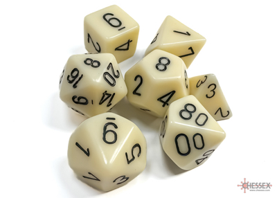 SET DADI OPACO AVORIO  di 