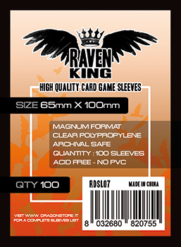 RAVEN KING SLEEVES - BUSTINE PROTETTIVE 65X100 (100) di 