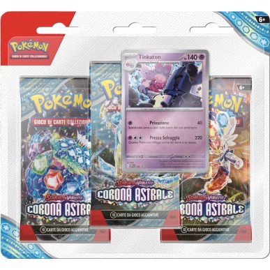 POKEMON TCG - 3 PACK BLISTER - CORONA ASTRALE di 