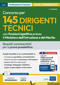 CONCORSO PER 145 DIRIGENTI TECNICI PRESSO IL MINISTERO DELL'ISTRUZIONE E DEL MER - MARIANI GIUSEPPE