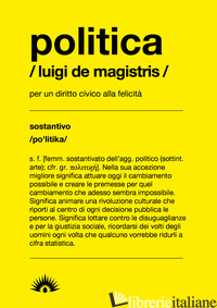 POLITICA - DE MAGISTRIS LUIGI