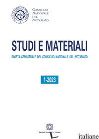 STUDI E MATERIALI (2023). VOL. 1 - 