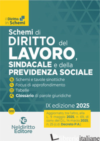 SCHEMI DI DIRITTO DEL LAVORO 2025 - AA.VV.