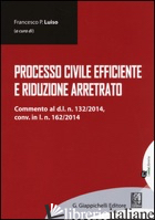 PROCESSO CIVILE EFFICIENTE E RIDUZIONE ARRETRATO - LUISO F. P. (CUR.)