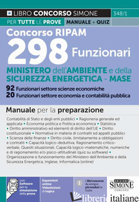 CONCORSO RIPAM 298 FUNZIONARI - MINISTERO DELL'AMBIENTE E DELLA SICUREZZA ENERGE - 348/1