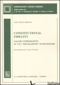 CONSTITUTIONAL FIDELITY. SAGGIO COMPARATIVO SU UNA «FIGURAZIONE» STATUNITENSE - BRUNO ANNA S.