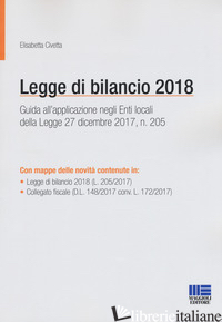 LEGGE DI BILANCIO 2018 - CIVETTA ELISABETTA
