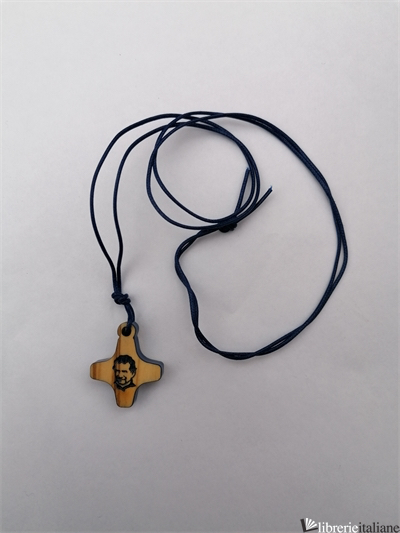 CROCE LEGNO DON BOSCO BLU CM.2,5X2,5 CON LACCIO - 