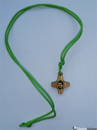 CROCE LEGNO DON BOSCO VERDE CM.2,5X2,5 CON LACCIO - 